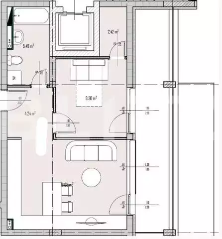 2 camere de tip penthouse, 41.12 mp + terasa 13.56 mp, predare August 2021, zona Petrom