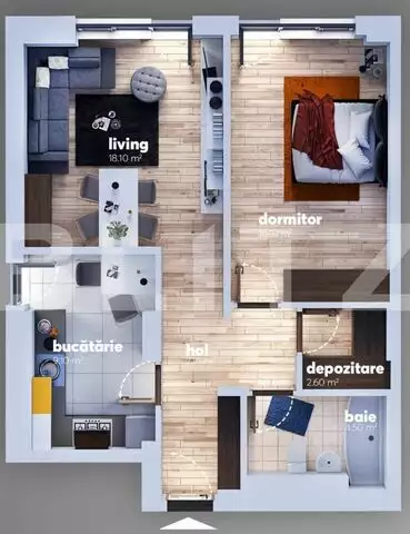 Apartament 2 camere, gradina, 61 mp, metrou Aparatorii Patriei
