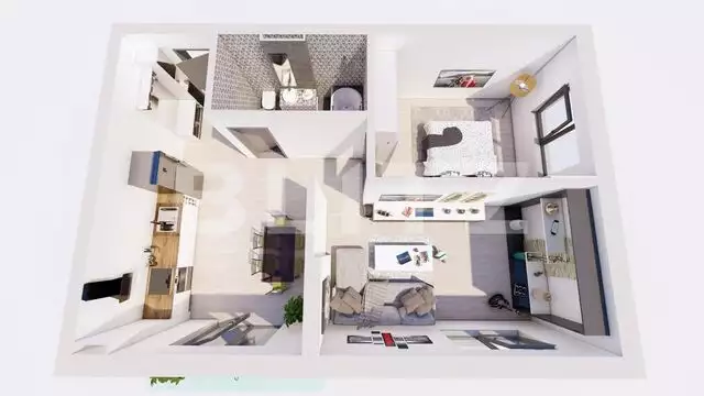 Proiect nou! Apartament de 3 camere, semifinisat, in ansamblul Beta Residence