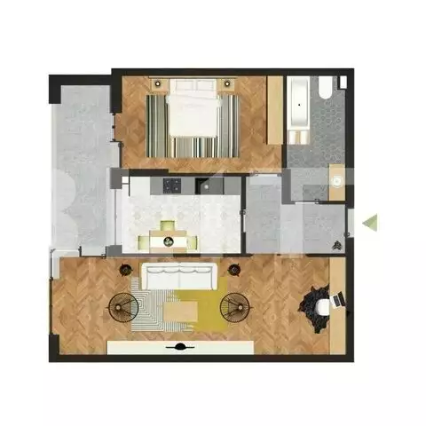 Apartament de 2 camere semifinisat, 78.89 mp, etaj 1, zona Spitalul judetean