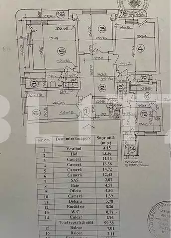 Comision 0 %! Apartament spatios 5 camere, 100 mp, zona Mosilor