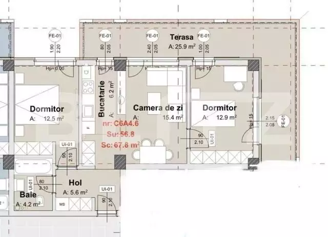 Apartament 3 camere, bloc nou, bloc premium, zona Vivo