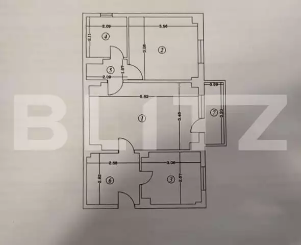 Apartament 2 camere, 51 mp, semidecomandat, Ghencea