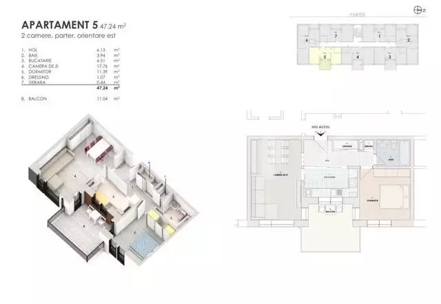 Apartament 2 camere, 47,24 mp, zona exclusivista, Somesului