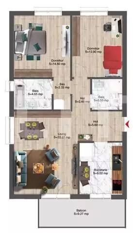 Apartament 3 camere, complex rezidential, 107 mp, zona Viticultori