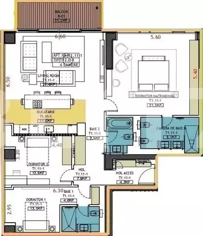 Apartament 4 camere, 156 mp mp, terasa 11mp, One Mircea Eliade