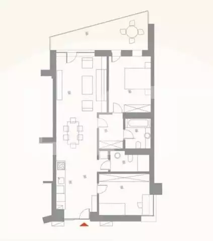 Apartament Lux 3 camere, 84 mp, terasa 15 mp,  Zona Baneasa 
