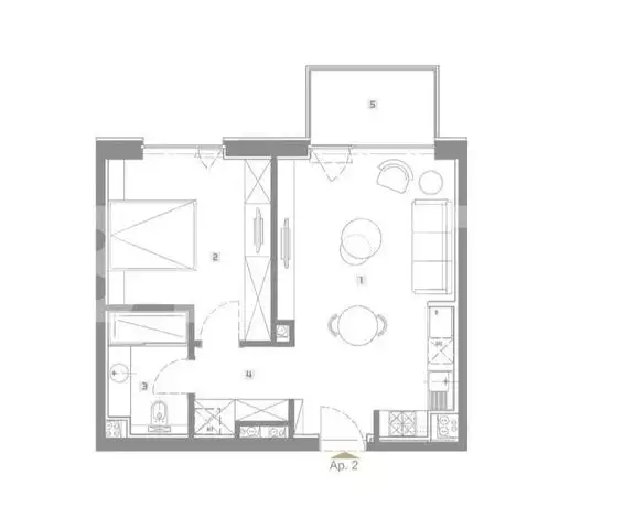 Apartament Lux, 2 camere, 54 mp, balcon 4,7 mp, Aviatiei