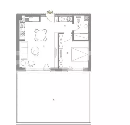 Apartament 2 camere, Lux, 46 mp, terasa 55,5 mp, Aviatiei