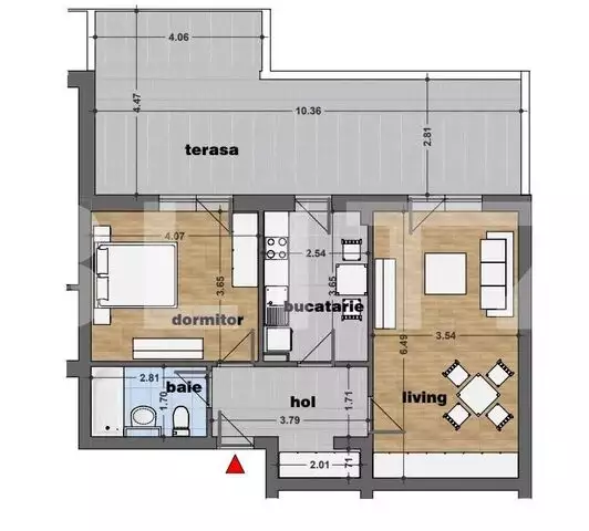 Apartament 2 camere, 95 mp, zona Pallady