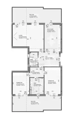 Penthouse 3 camere, 100 mp, 2 terase, zona exclusivista Grivitei