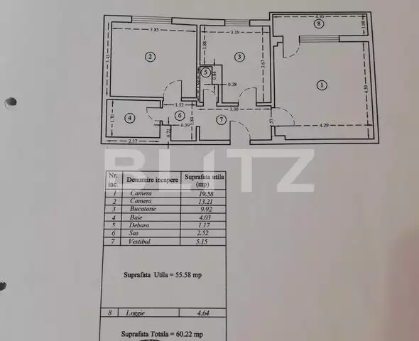 Apartament 2 camere, 56 mp, decomandate, Pantelimon