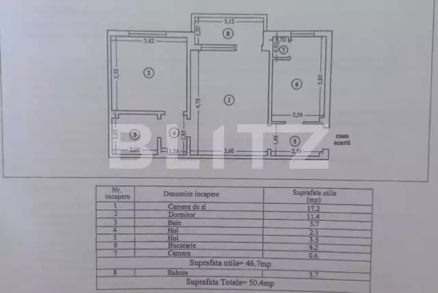 Apartament 2 camere, semidecomandat, etaj intermediar, Ultracentral