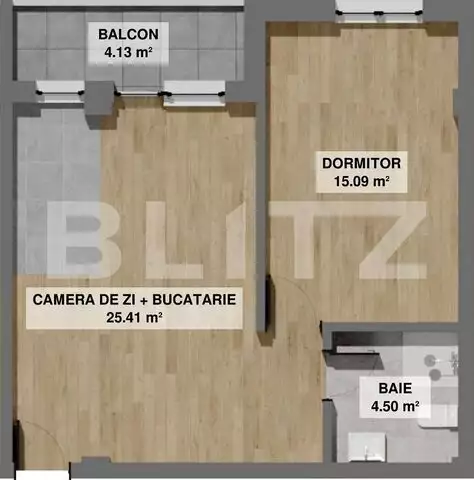 Apartament de 2 camere, 45 mp, zona Pielesti