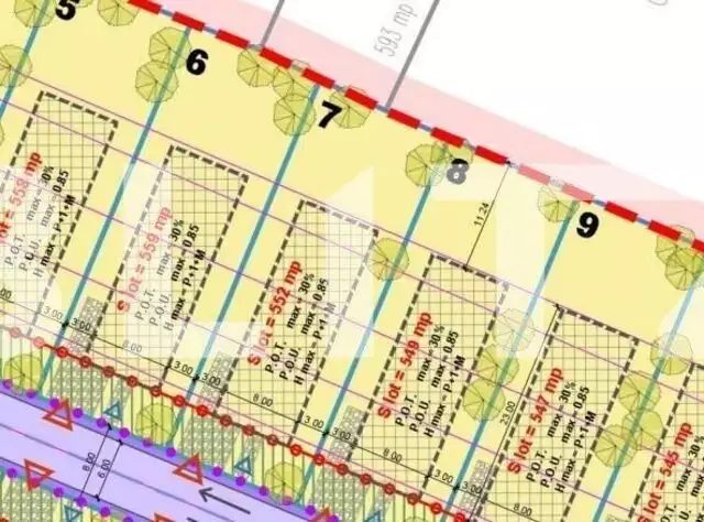 Teren constructie casa 550 mp, PUZ, utilitati zona Dealul Furcilor