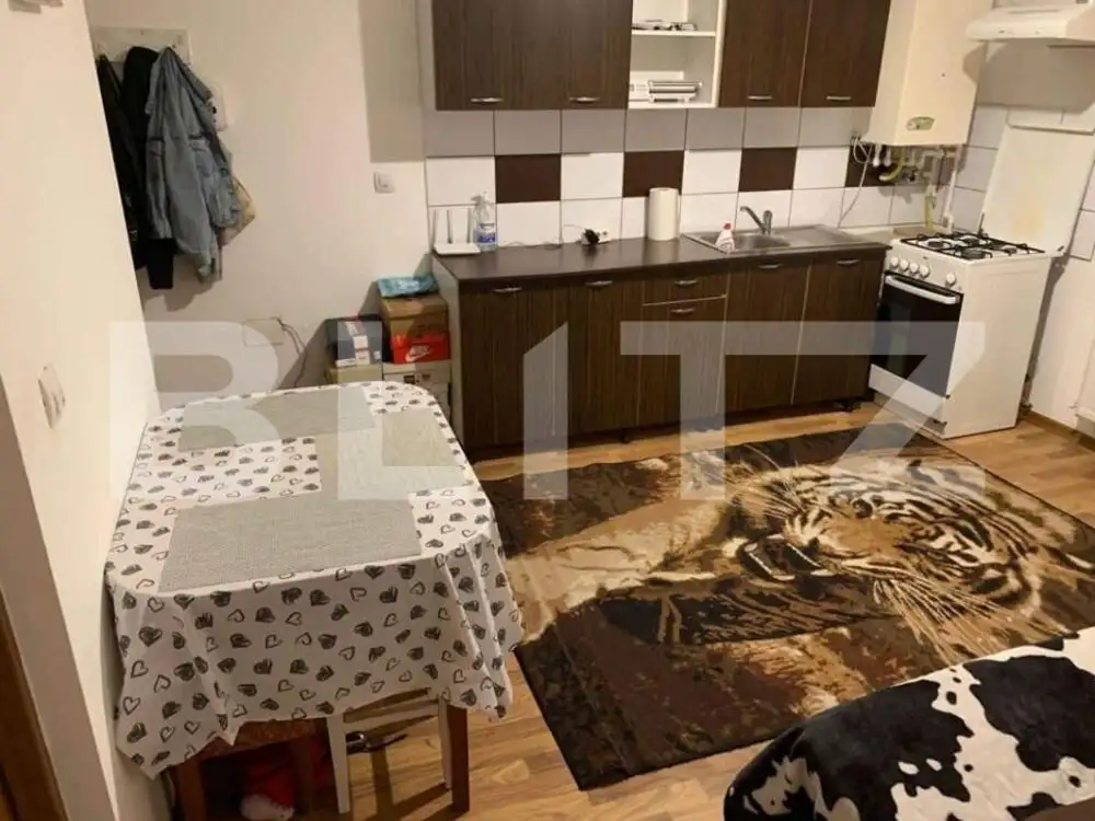 Apartament cu o camera, 27 mp, mobilat si utilat, loc de parcare, zona Oasului