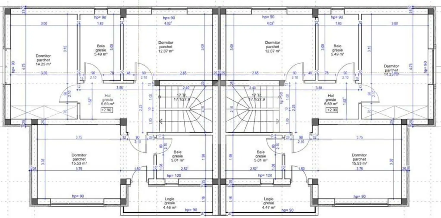 Proiect nou ! Duplex semifinisat , 120 mp , 315 teren, Chinteni 