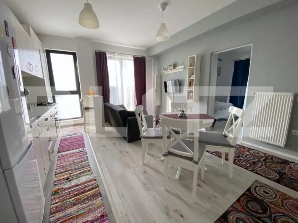 Apartament la cheie: 2 camere, 40 mp, bloc nou, Borhanci