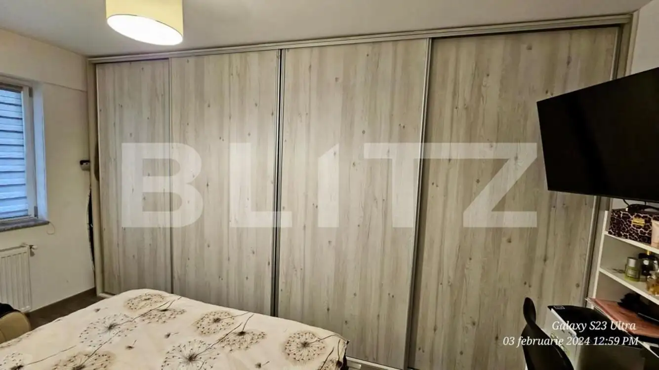 Apartament de 3 camere, 58 mp, bloc nou, terasa 54 mp, zona Borhanciului