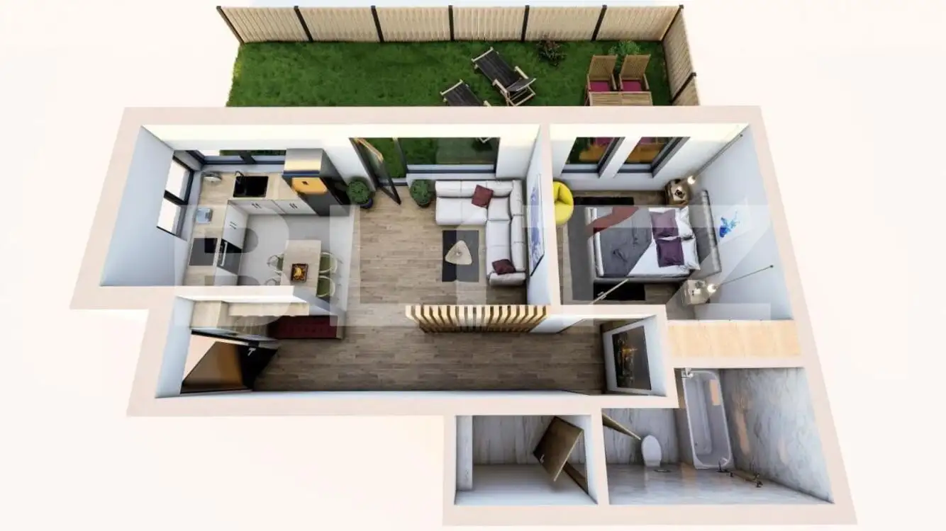 Apartament 2 camere, 50 mp, finisat, spatiu verde, zona Leroy Merlin Marasti