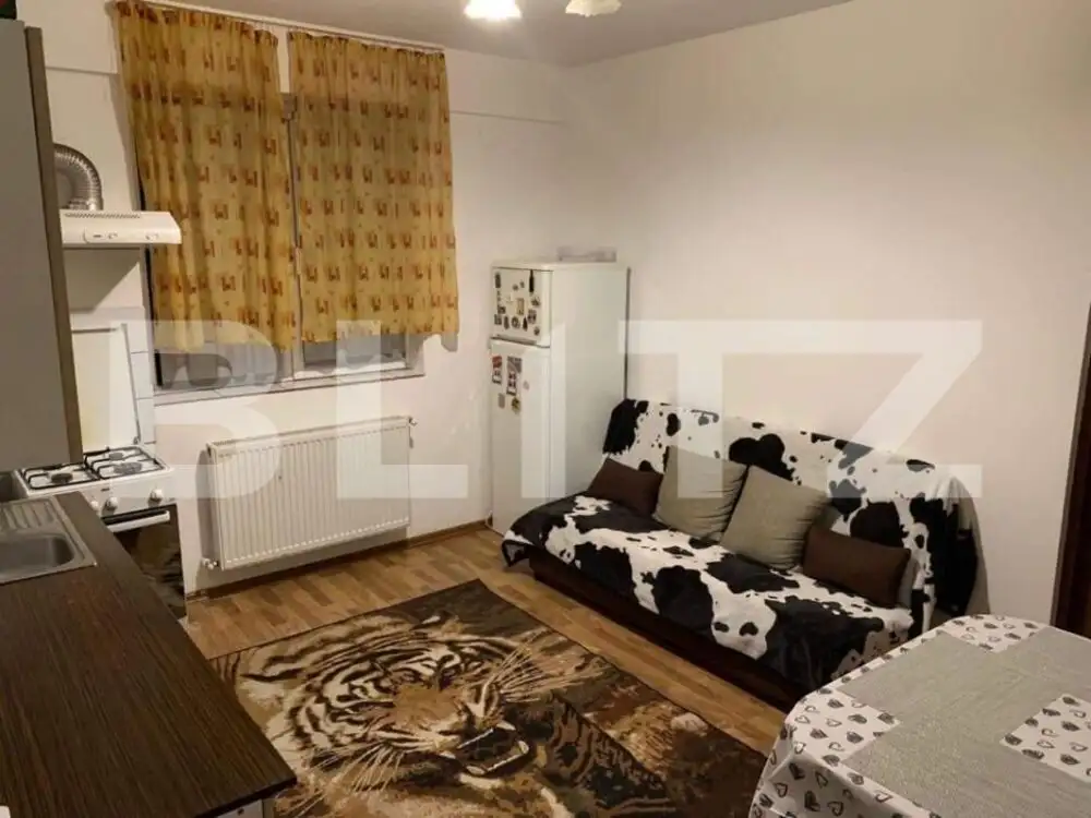 Apartament cu o camera, 27 mp, mobilat si utilat, loc de parcare, zona Oasului