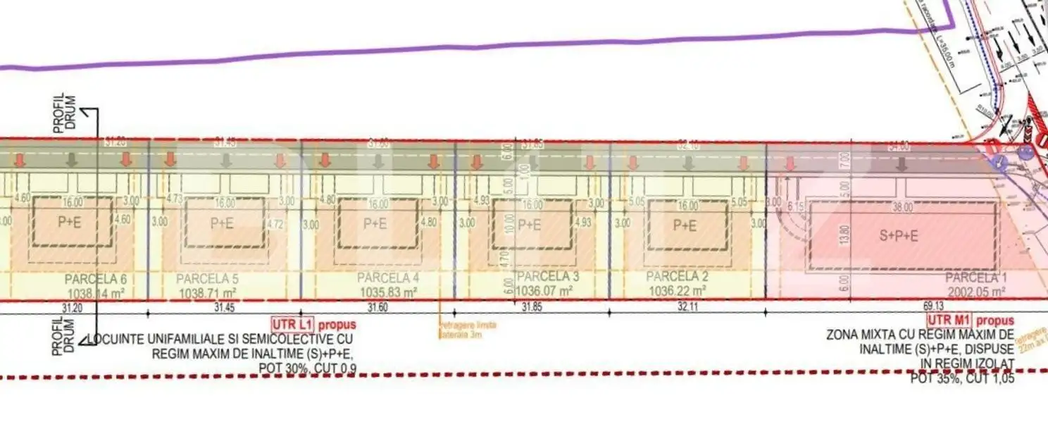 Oportunitate! Teren cu PUZ finalizat, zona Wonderland, 1038 mp si front de 30 ml, pentru casa individuala sau duplex!