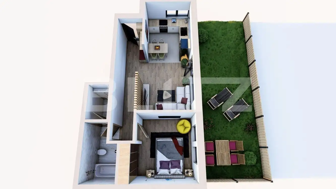 Apartament 2 camere, 50 mp, finisat, spatiu verde, zona Leroy Merlin Marasti