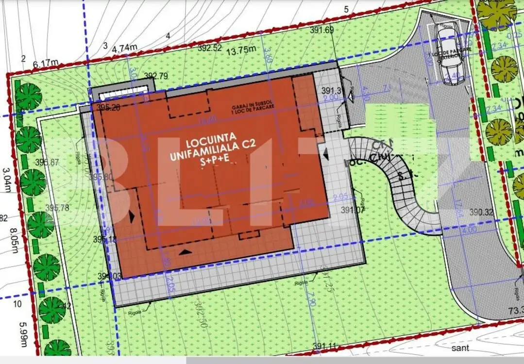 Teren intravilan 928 mp, cu autorizatie construire, zona Borhanci 