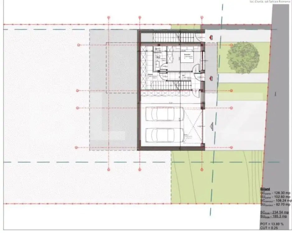 Teren autorizat, 908 mp, Salicea, utilitati, casa individuala