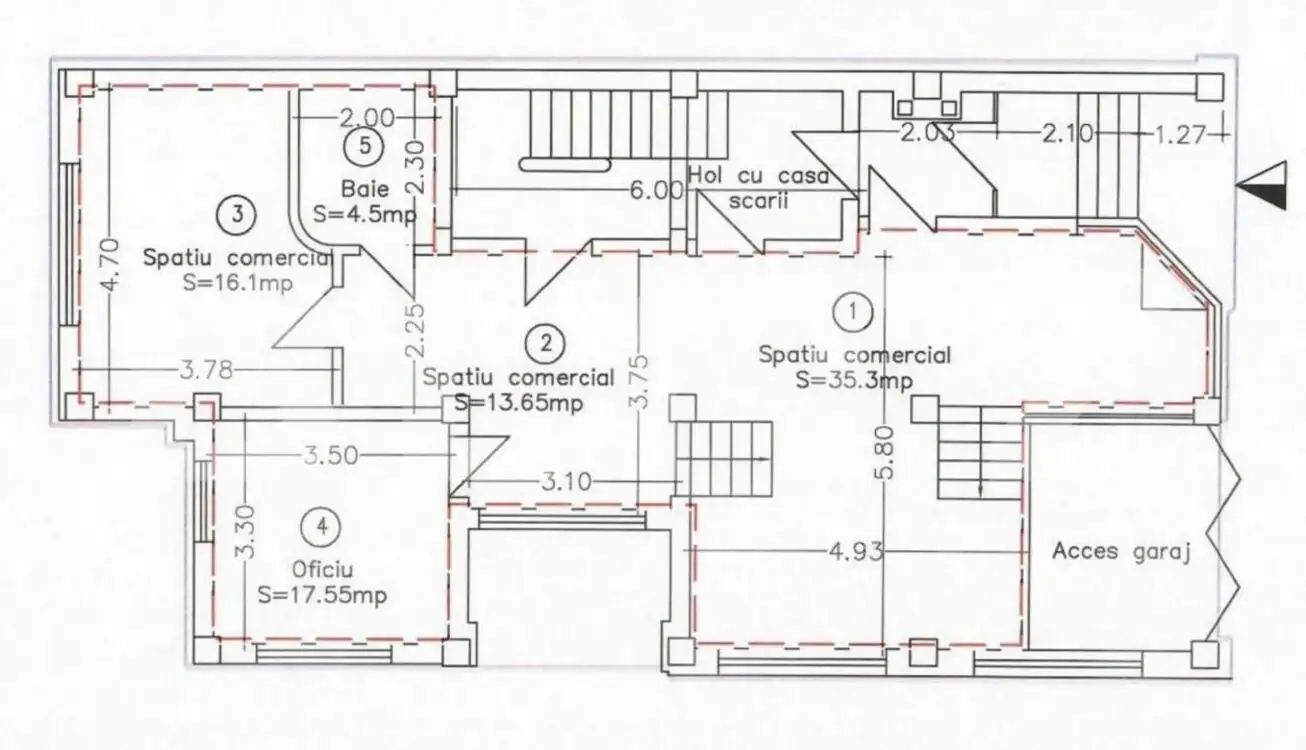 Spatiu comercial stradal, 100 mp,  zona Piata Cipariu