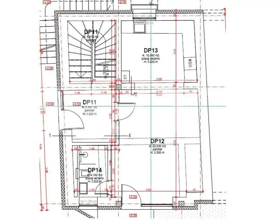 Duplex pe 3 nivele, 6 camere, 222 mp, semifinisat, zona Gruia