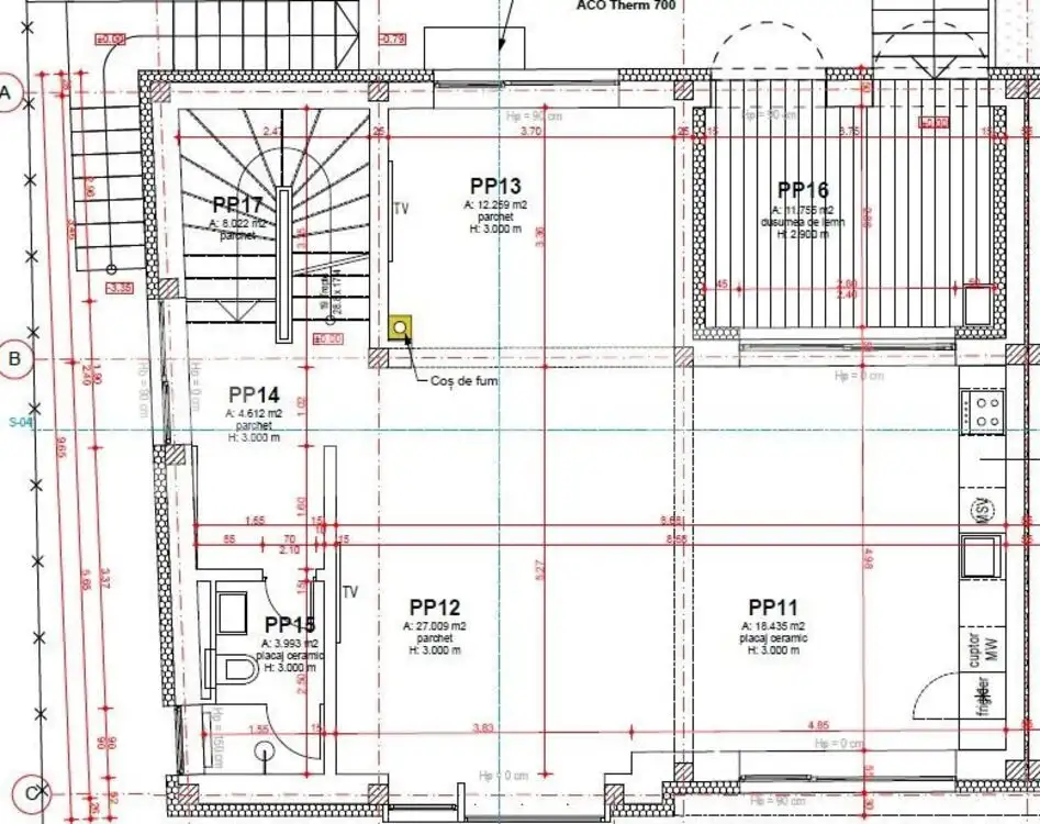 Duplex pe 3 nivele, 6 camere, 222 mp, semifinisat, zona Gruia