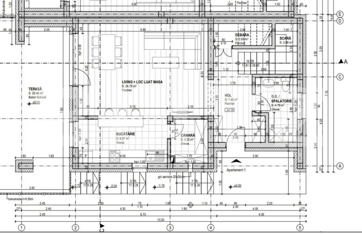 Casa alipita 120 mp, cu garaj la demisol de 40 mp, in Dezmir, zona Criseni