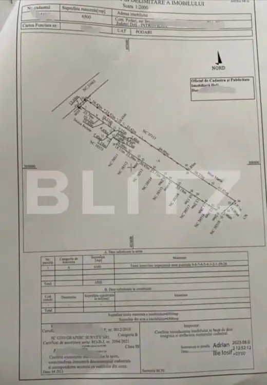 Teren intravilan, 6500 mp, stradal la E79, pretabil investiție, Braniste!