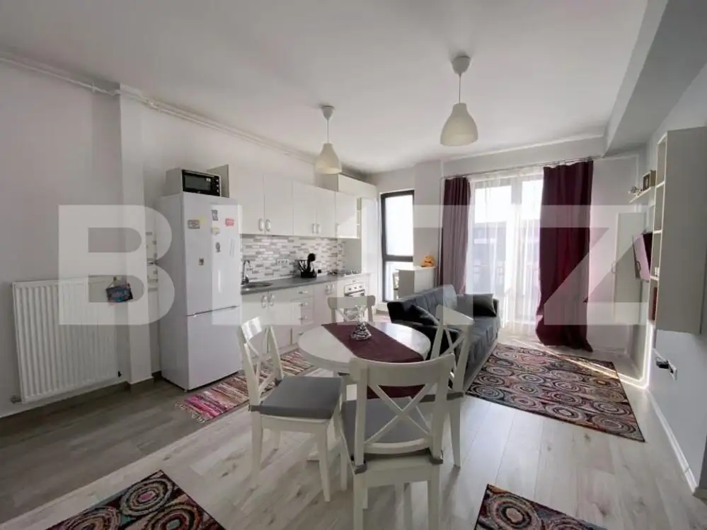 Apartament la cheie: 2 camere, 40 mp, bloc nou, Borhanci