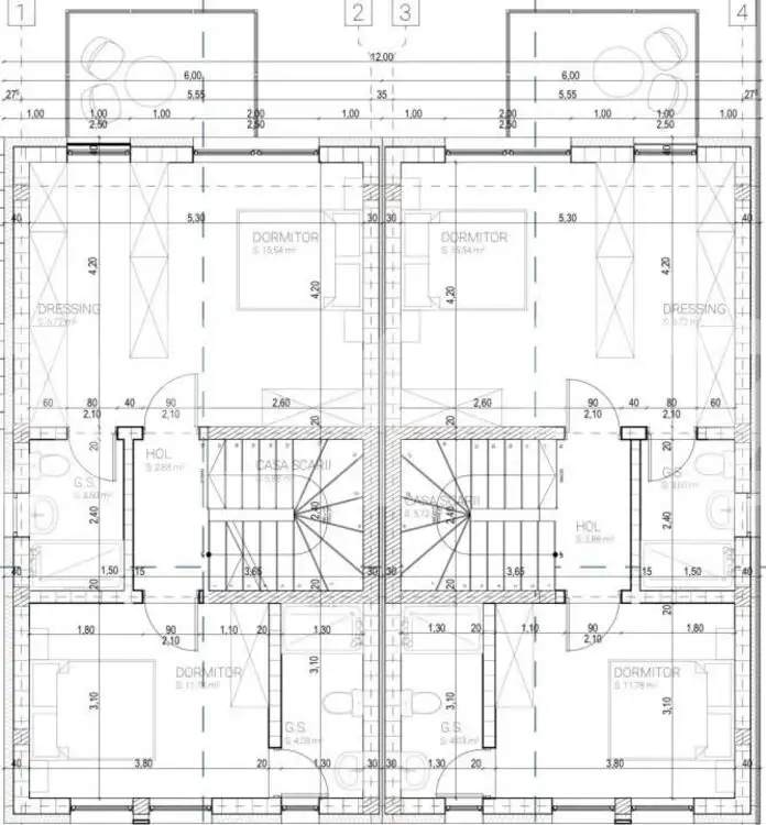 Case cuplate pe 4 niveluri, 140 mp, 290 teren, terasa si priveliste, Borhanci