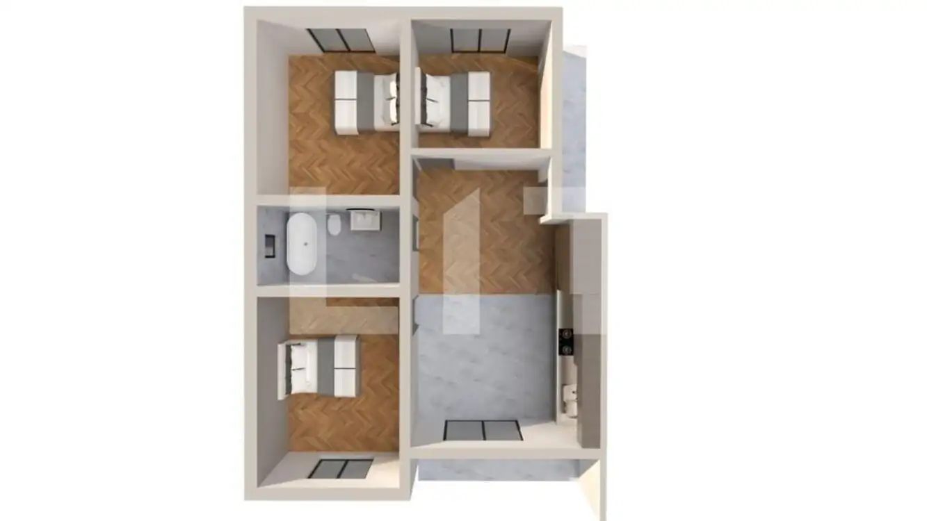 Apartament 4 camere , 71 mp+ terasa 60 mp, Blaj