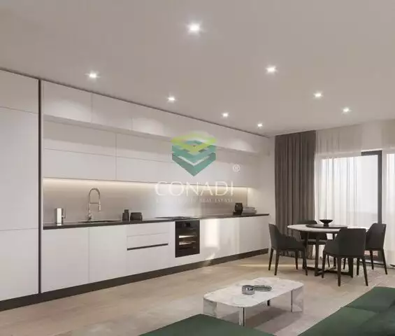 Apartament deosebit cu 4 camere & terasa 50 mp - Bucatarie mobilata & utilata