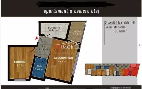 Vanzare apartament 3 camere Uverturii