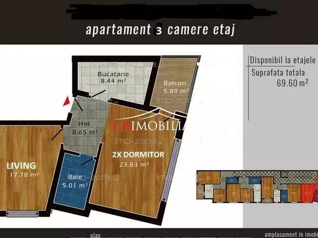 Vanzare apartament 3 camere Gorjului-Uverturii