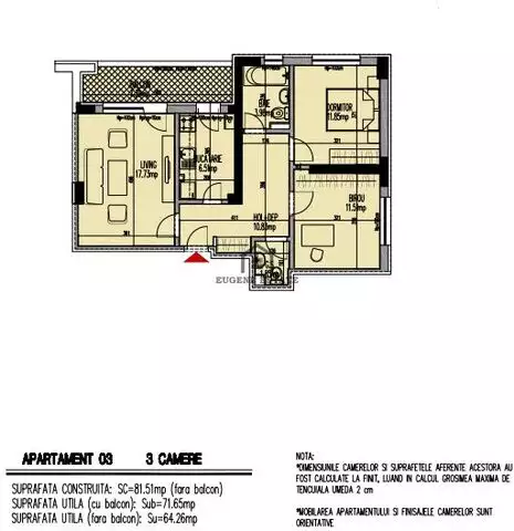 Apartament cu 3 camere, ansamblu rezidential nou, 5 minute metrou