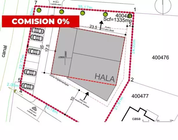 Parcela comerciala cu proiect de hala - productie sau supermarket - ID V4392