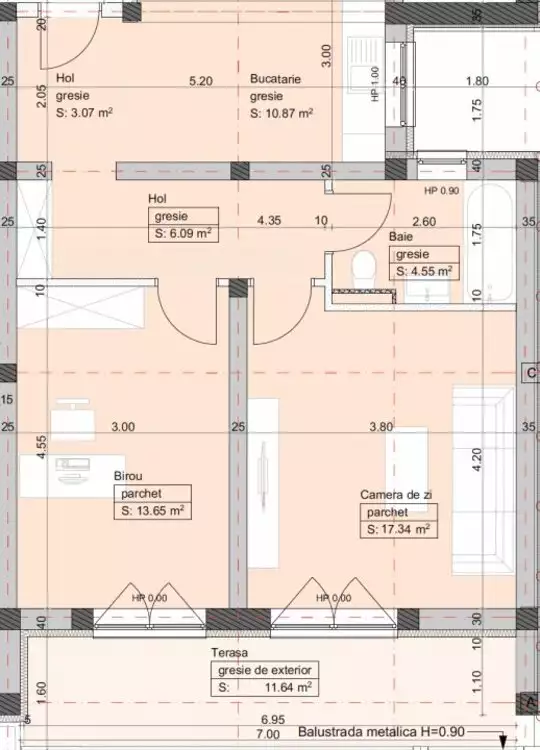 Apartament cu 2 camere,  etaj 1, LIFT, Cartier Planete - Giroc - ID V2771