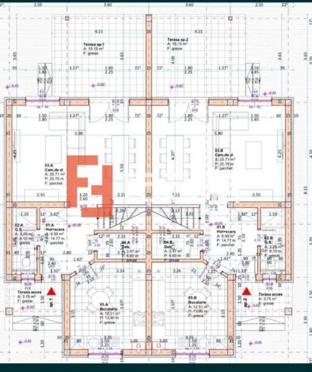 Duplex cu 4 camere in Sag, aproape de Primarie