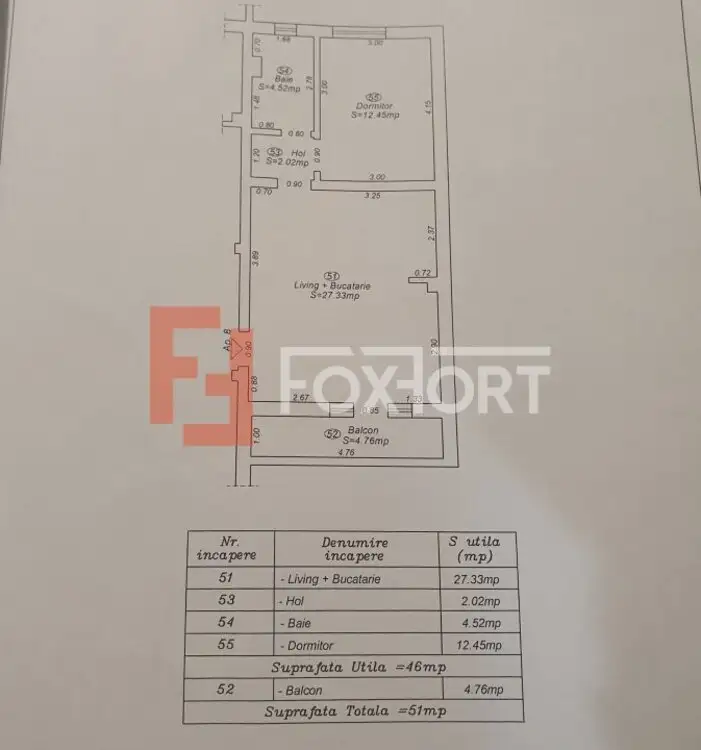 COMISION 0% Apartament cu 2 camere, etaj 2 - Dumbravita