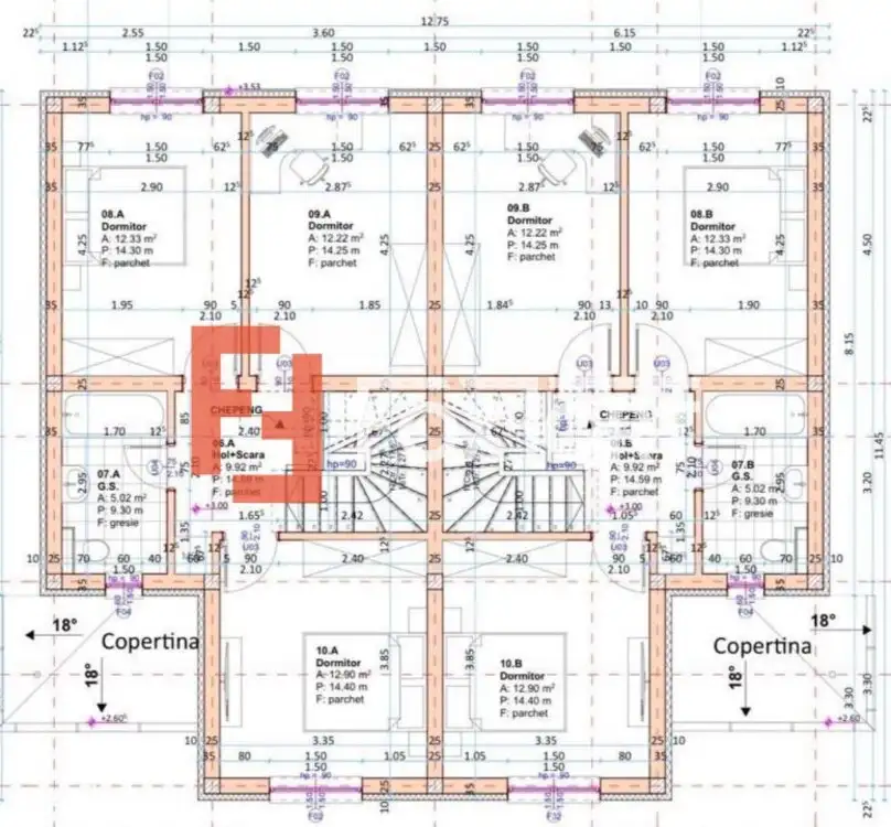 Duplex cu 4 camere in Sag, aproape de Primarie