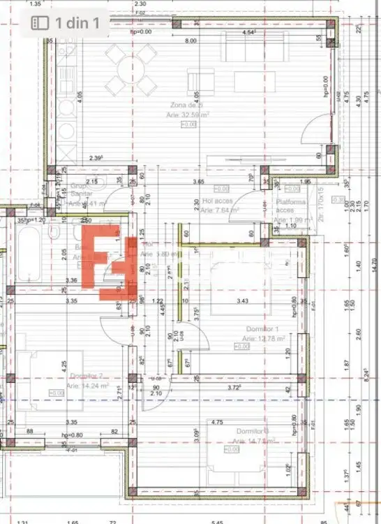 Duplex plan parter Mosnita, 4 camere, 2 bai!