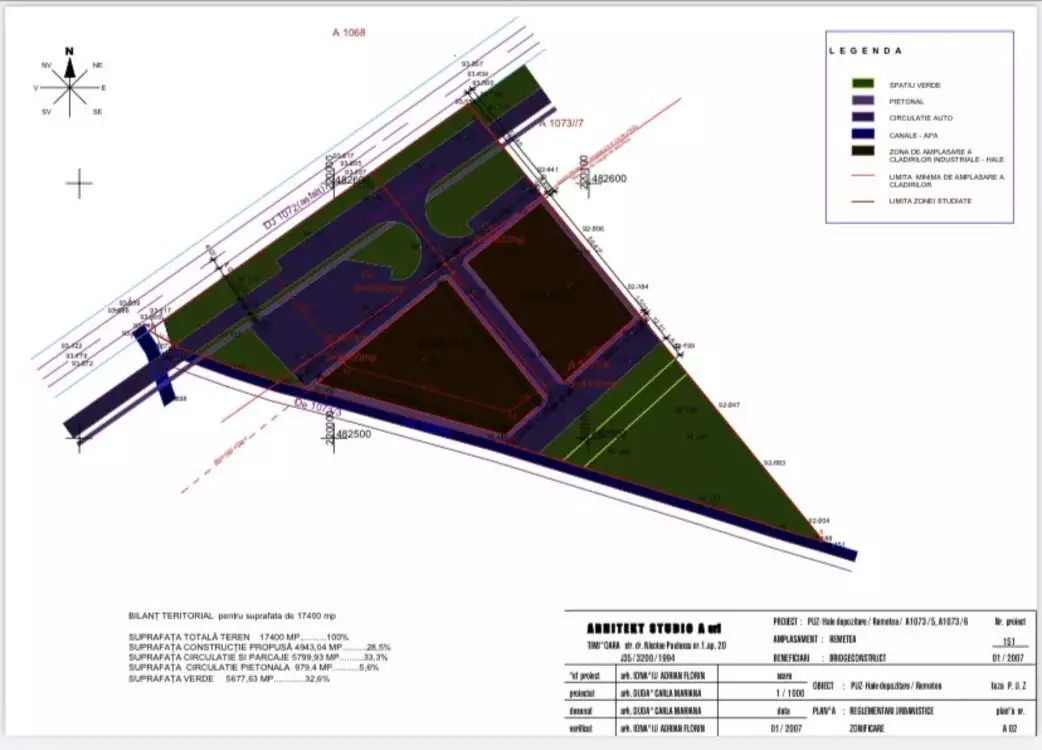 Teren de vanzare la 2,7 km de autostrada, front de 163 ml COMISION 0% - ID V4745