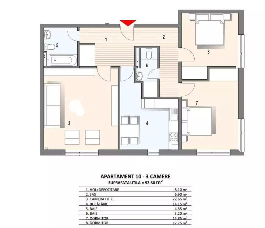 Apartament de 3 camere, bloc nou, cartier Zorilor