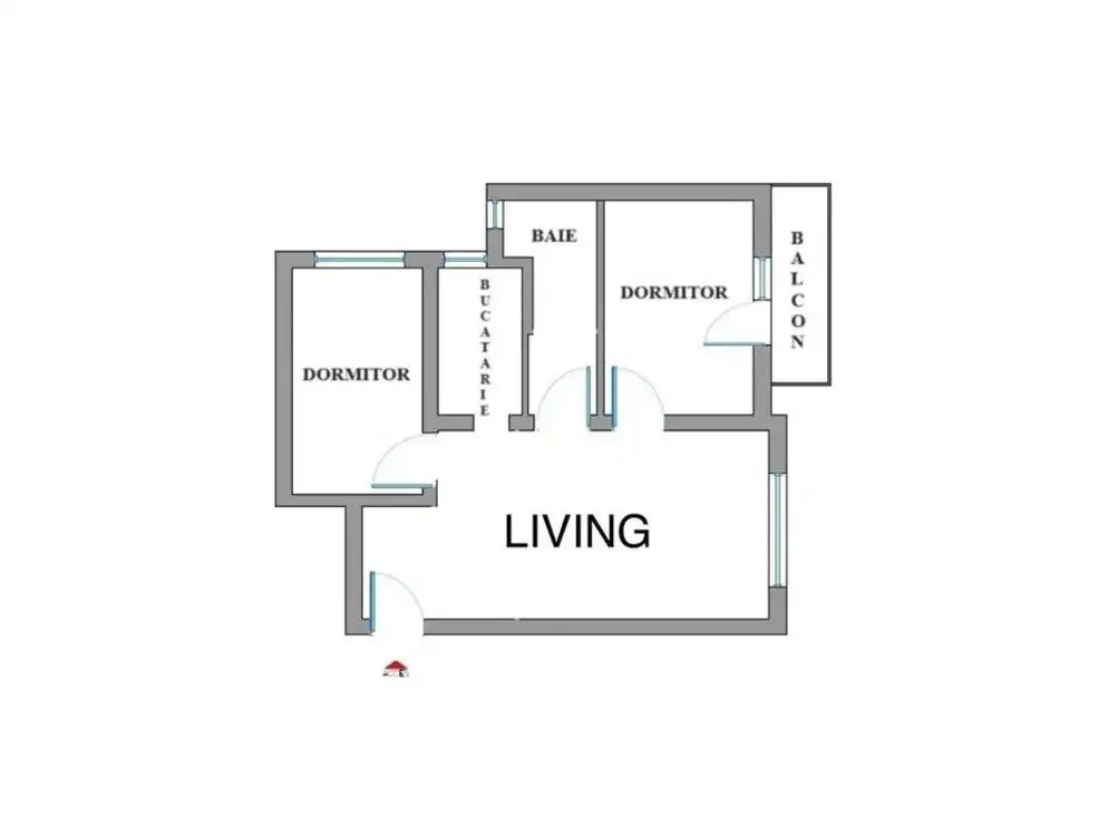 Apartament 3 camere, 56 mp, zona Sala Sporturilor